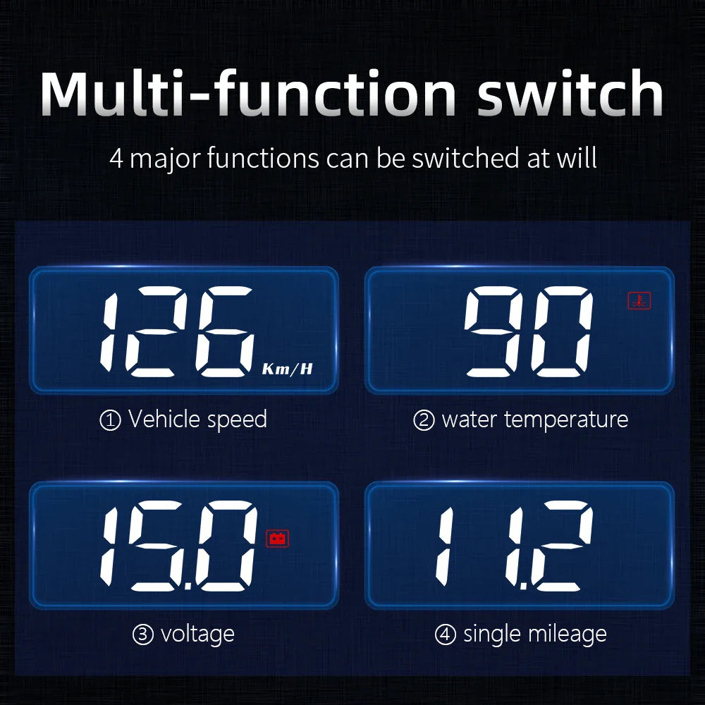 Head-Up Display Kit (OBD2 or GPS)