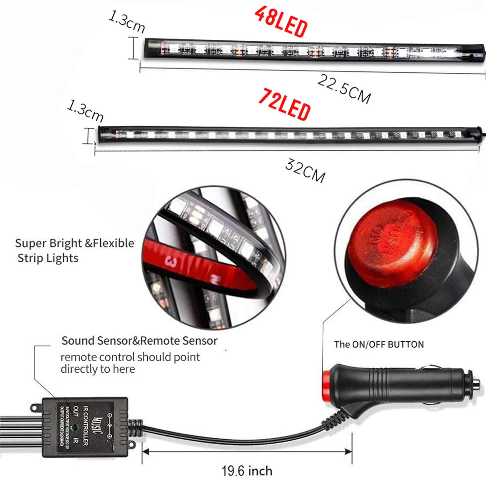 LED Car Interior Lighting Kit (12V)