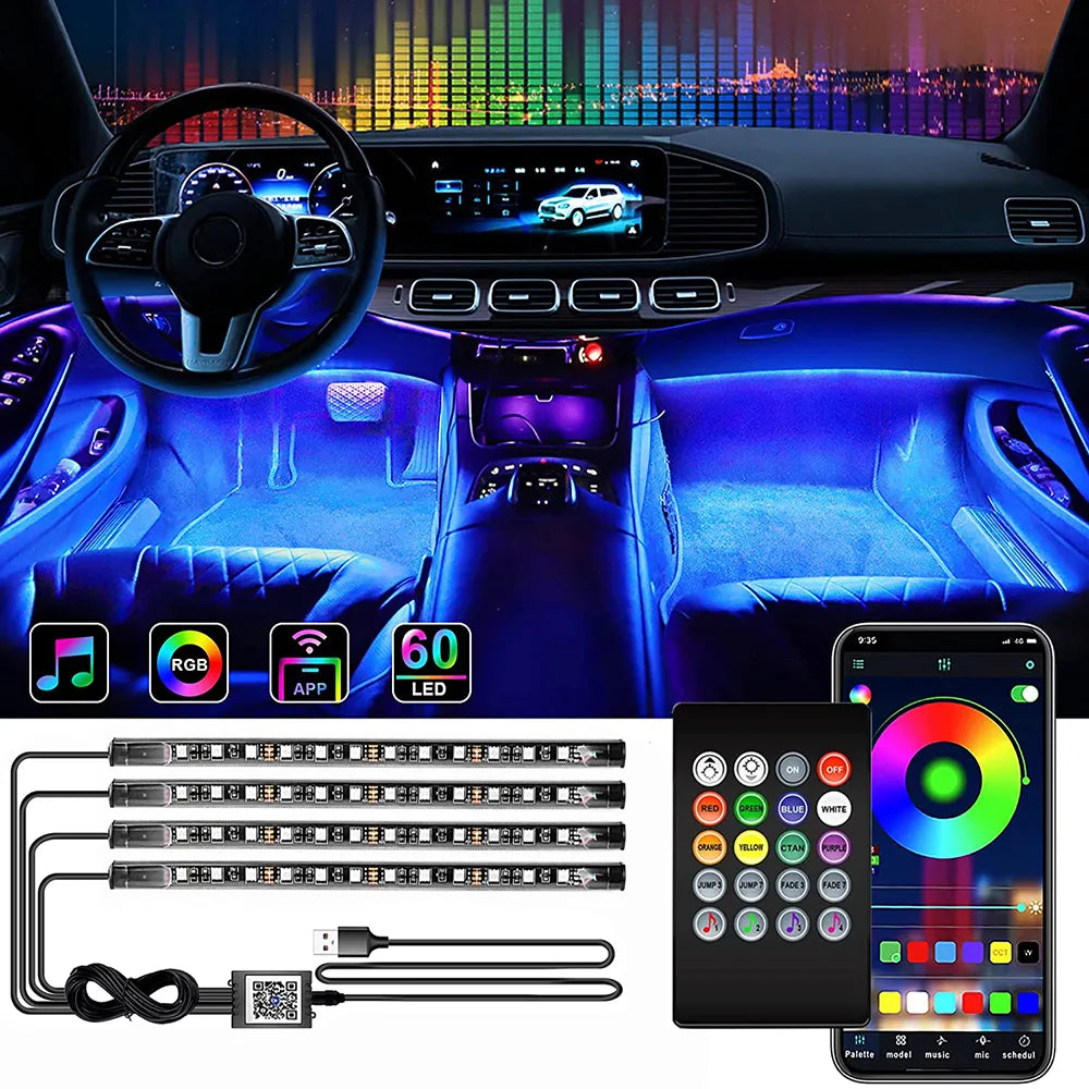 LED Car Interior Lighting Kit (12V)