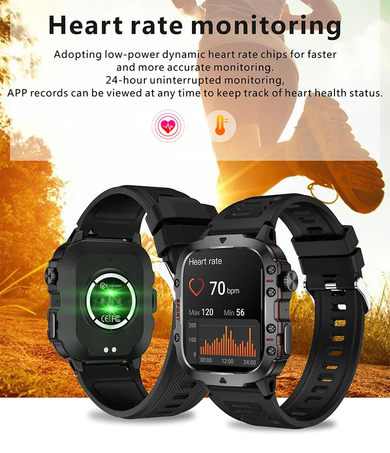 Military Style Smart Watch/ Fitness Tracker (IPHONE/ANDROID)