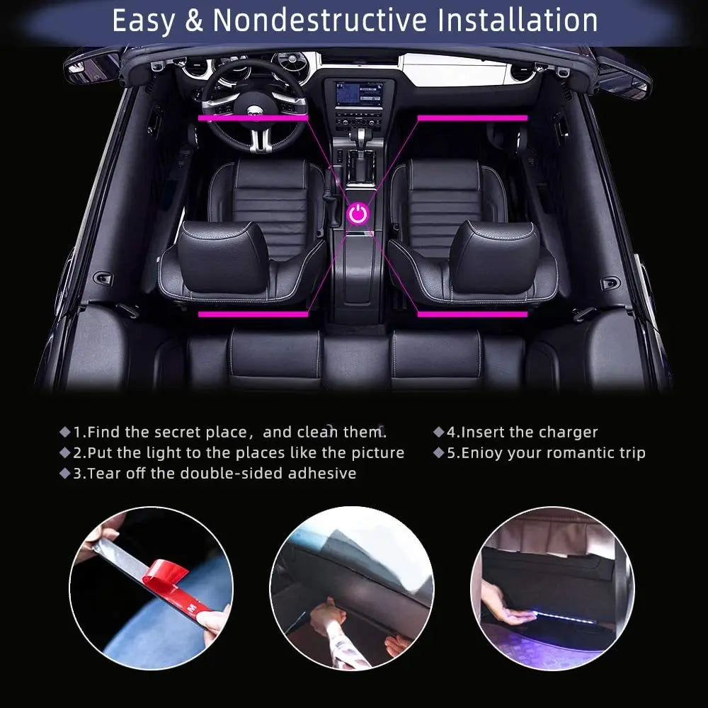 LED Car Interior Lighting Kit (12V)